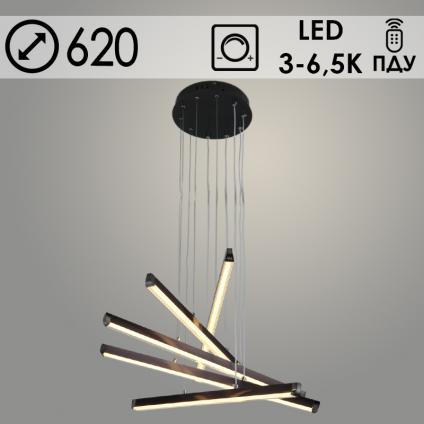 Люстра K33224/5H BK черный LED 110W 3000K-6500K ПДУ диммер d620, 24